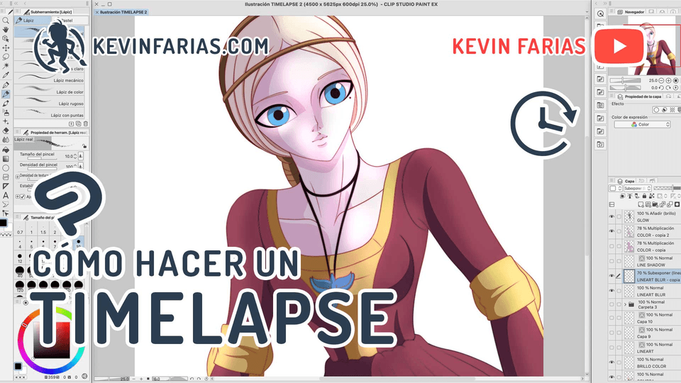 Como hacer un TIMELAPSE en CLIP STUDIO PAINT "Tutoriales Clip Studio