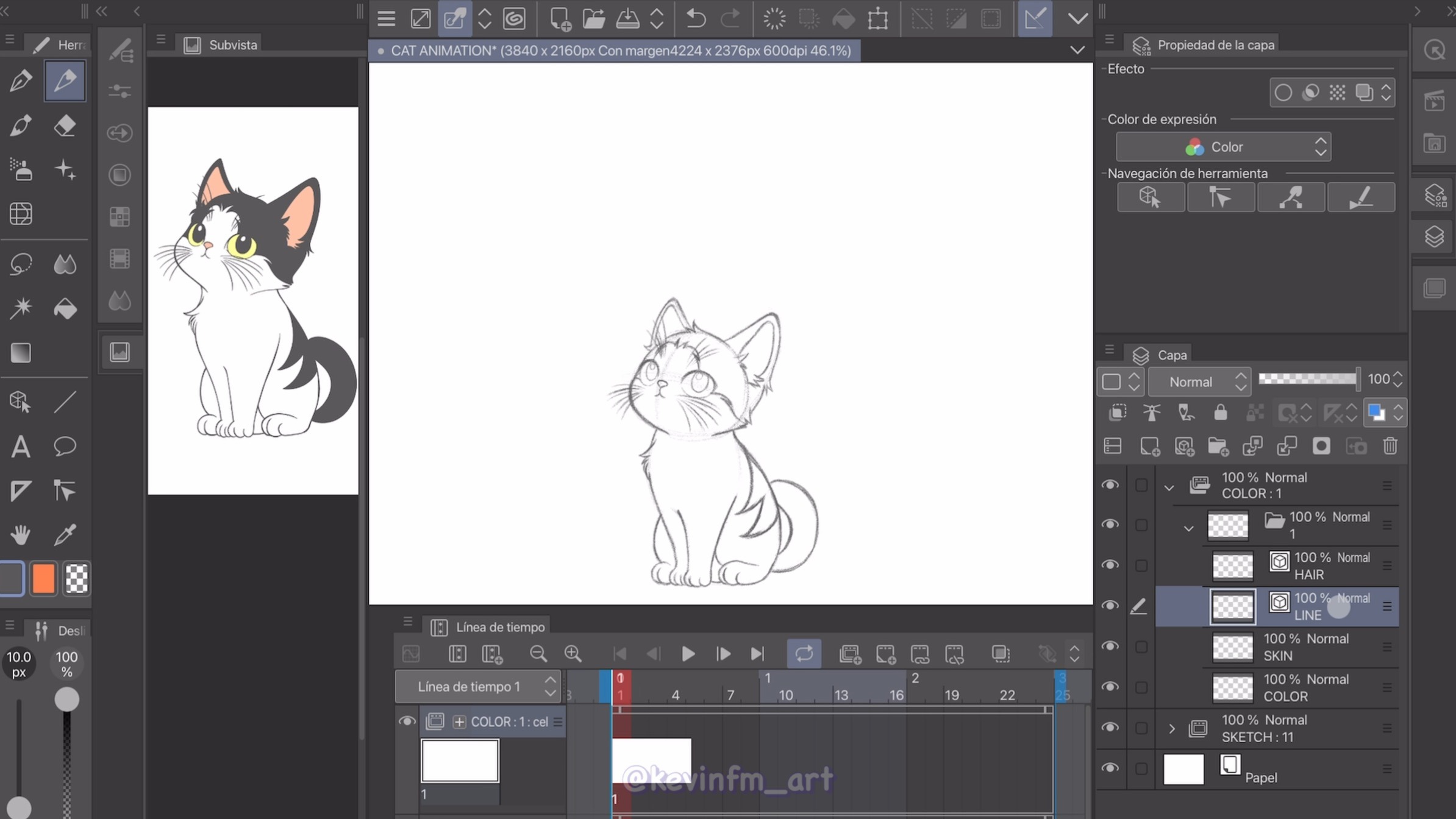 Clip Studio PAINTで**可愛いネコ**を描いてアニメーションを作る by