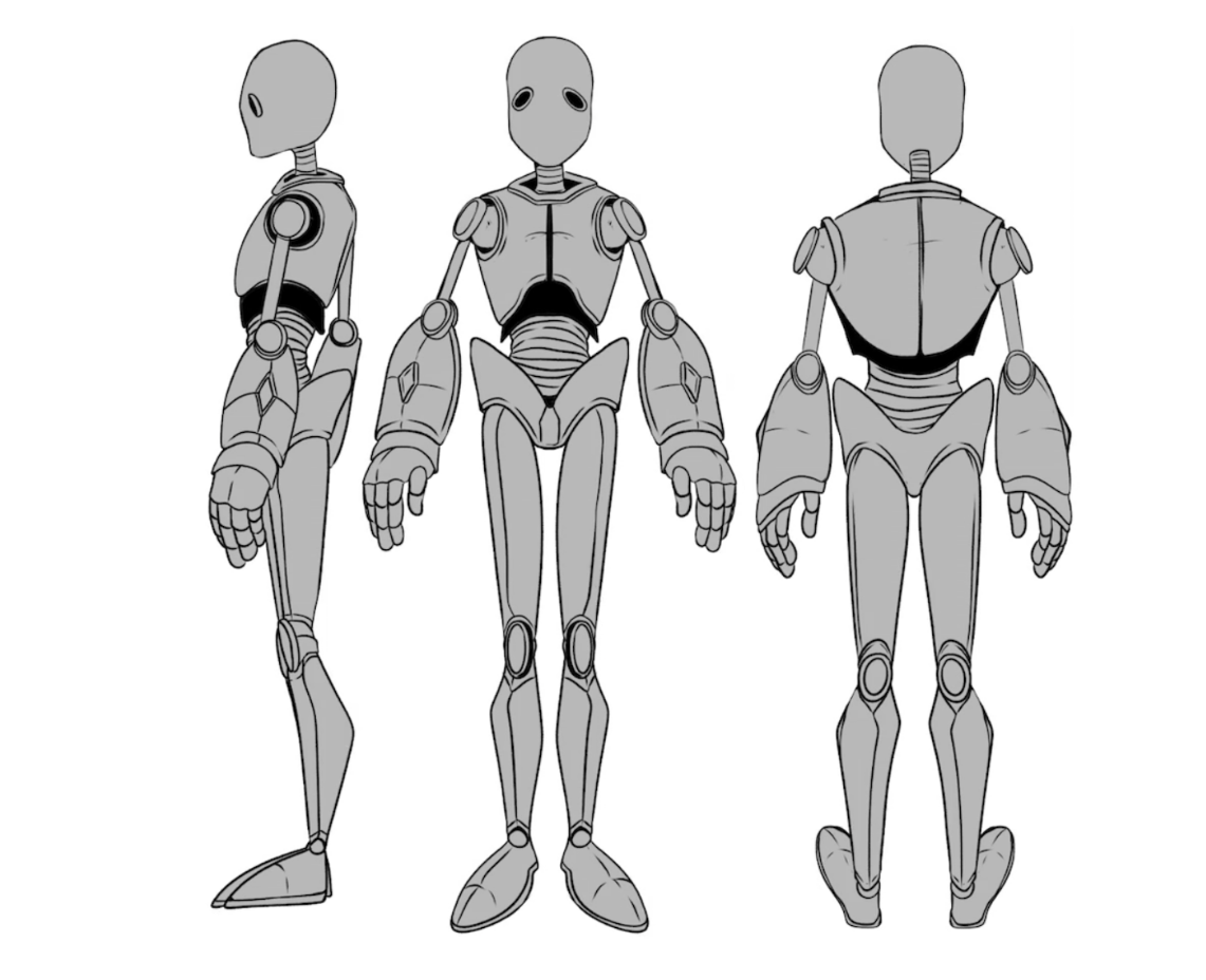 robot body drawing