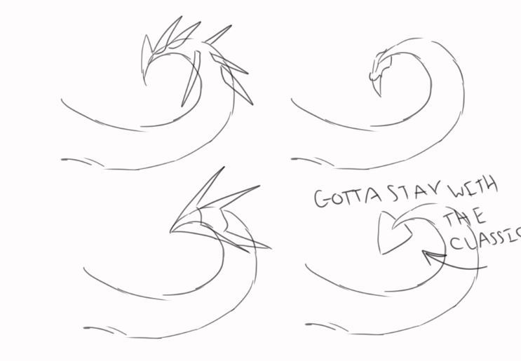 how to draw a dragon tail