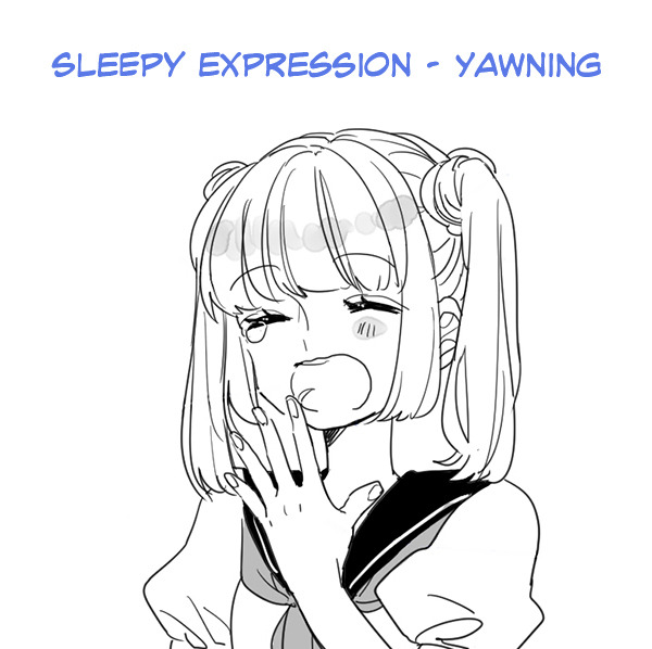 Tired Expression Drawing : For a tired and/or slightly sad expression