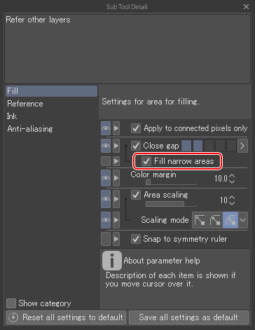 Kleki layers & Paint Bucket Settings 