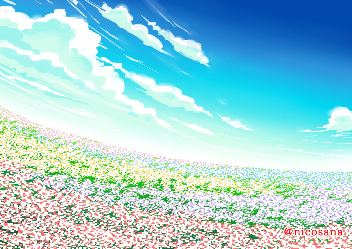 How To Draw A Flower Field By ニコサナ材料工房 Clip Studio Tips