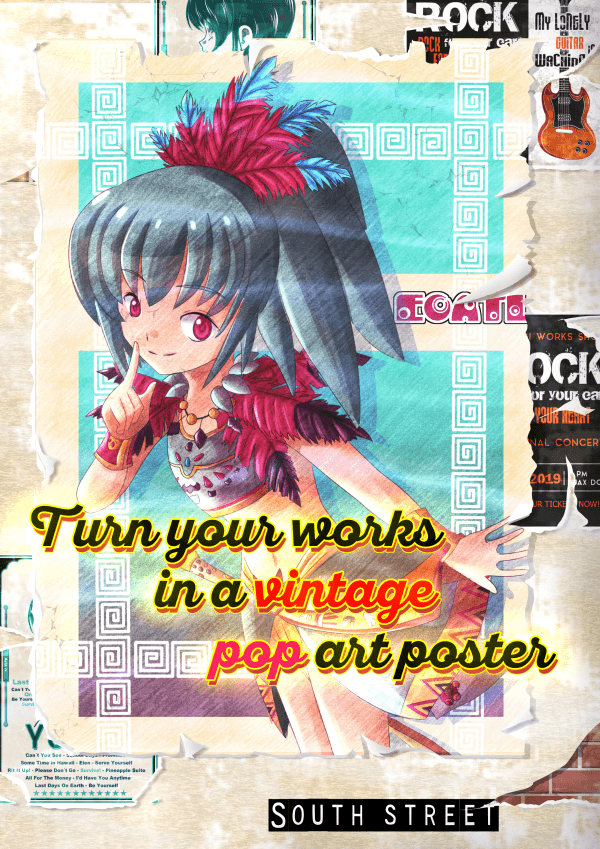 ビンテージポップアートポスターで作品を仕上げましょう By Gaudeamusmx Clip Studio Tips