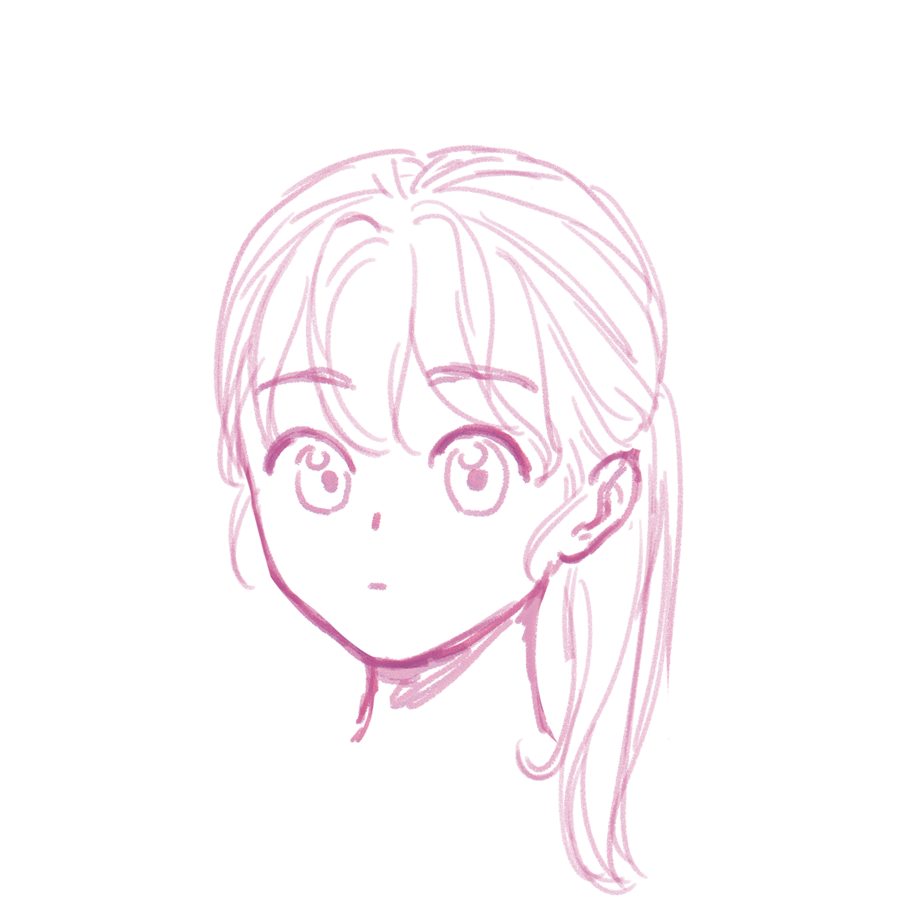 How To Draw Bangs From The Side