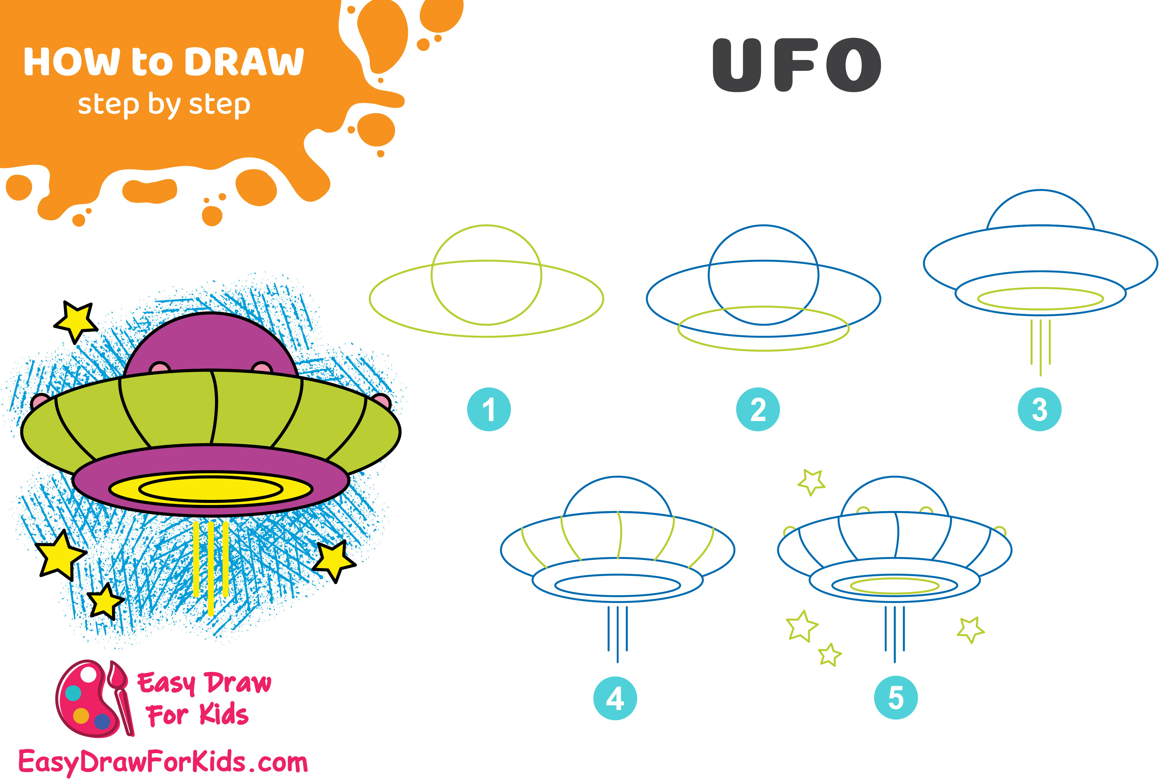 Wie zeichnet man ein UFO von Easydrawforkids - Tipps und Tricks fürs Malen  und Zeichnen | CLIP STUDIO TIPS