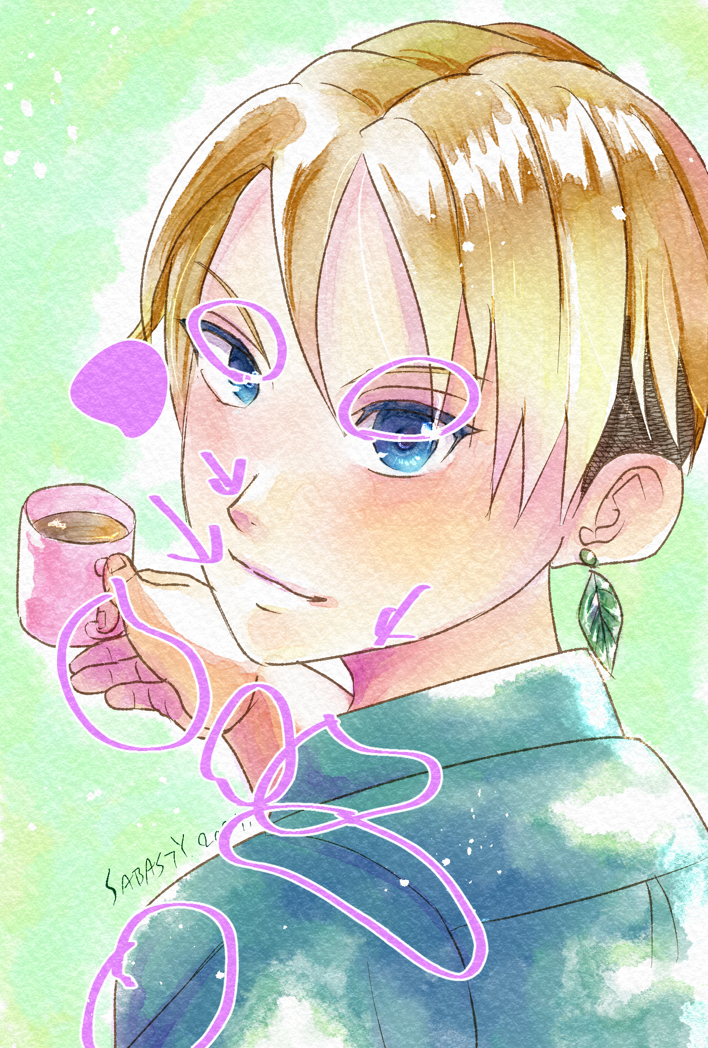 Analog Watercolor Style Painting “水彩風イラスト #1” by SABASTY