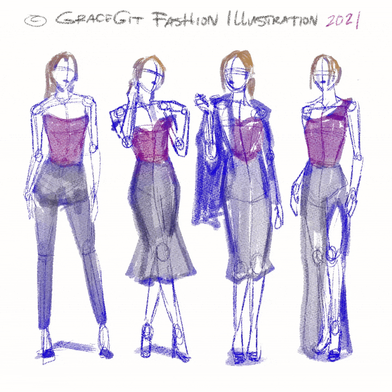 A brief guide to fashion sketch with Clip Studio Paint by