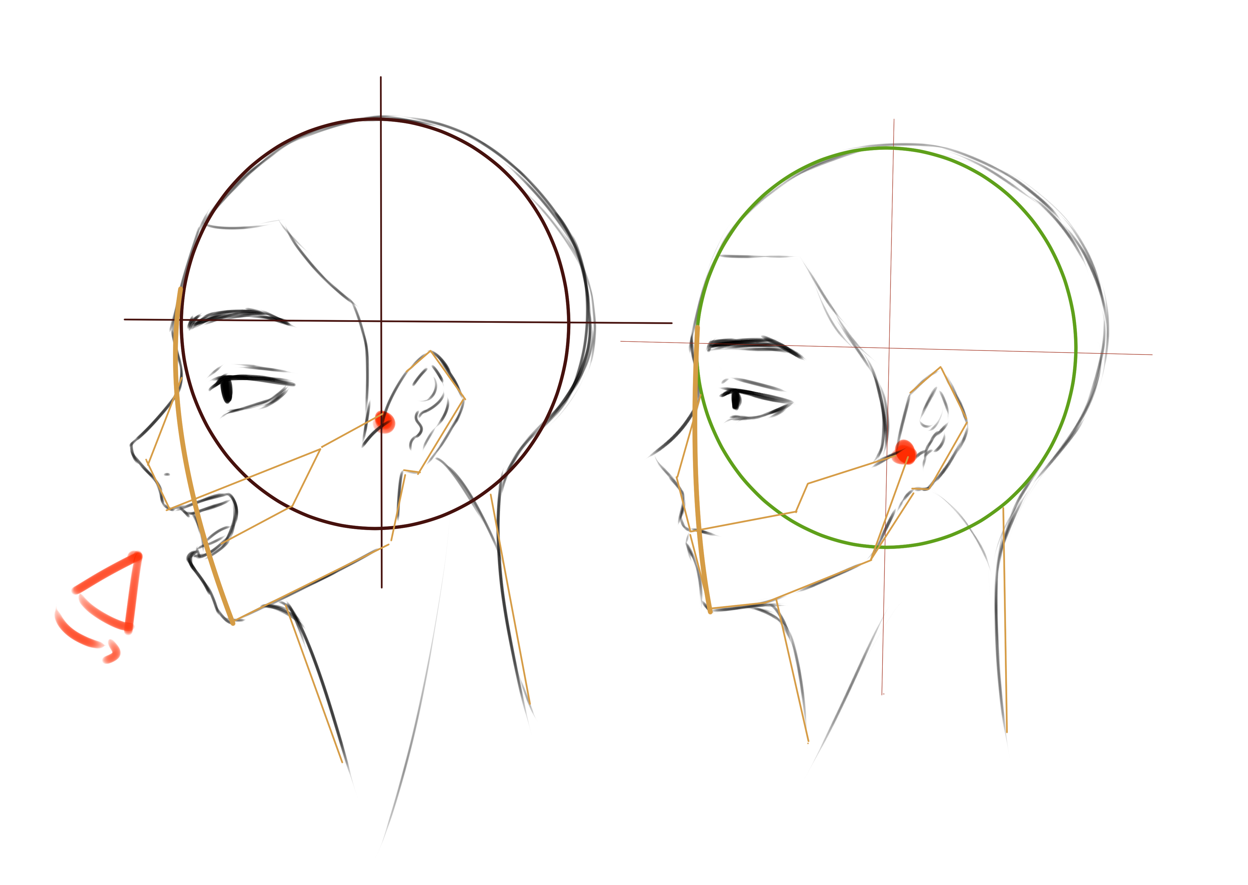 How to draw faces at different angles by dayebeeon - Make better