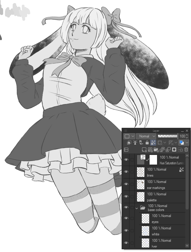 補正レイヤーでコントラストを確認する by LizStaley - お絵かきのコツ 
