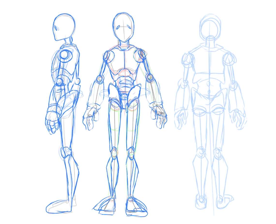 robot body drawing