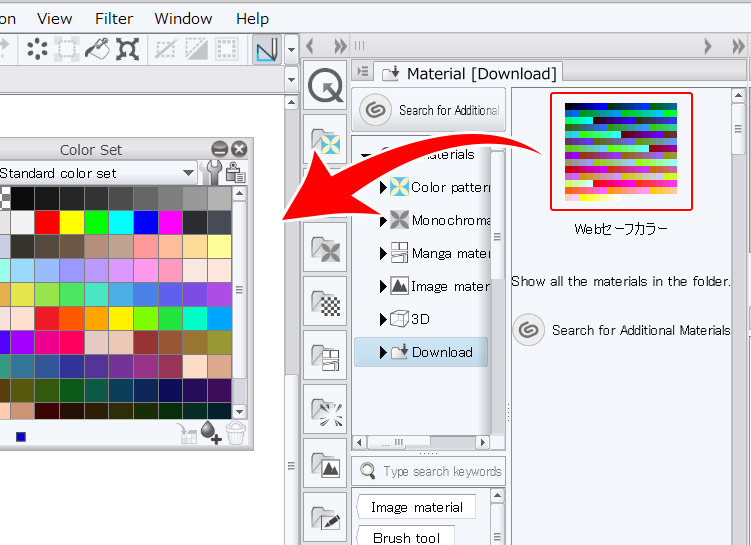 How to rearrange color set order permanently? : r/ClipStudio