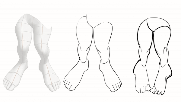 female leg drawing reference