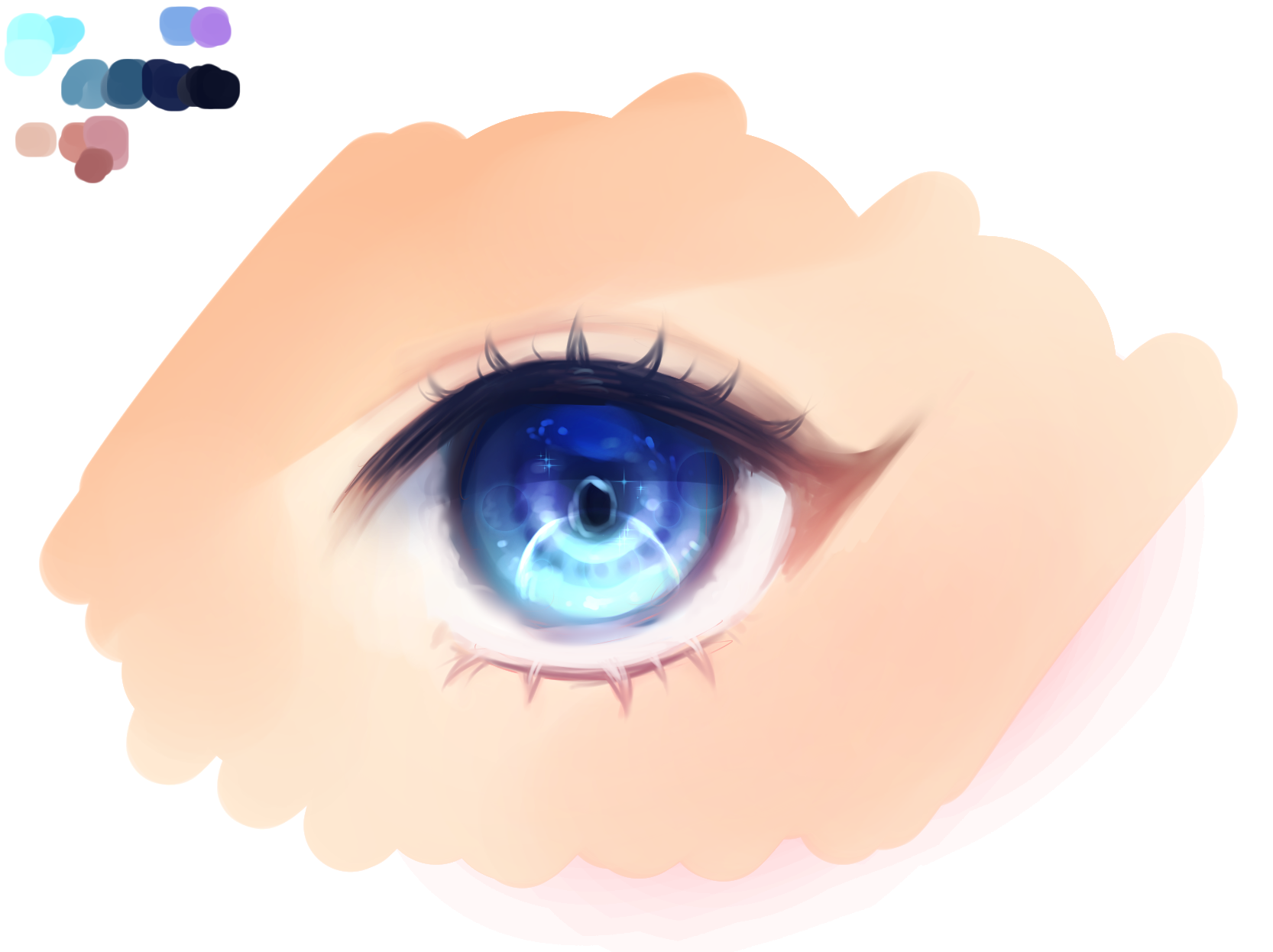 Creating an anime eye step by step using CLIP STUDIO PAINT by