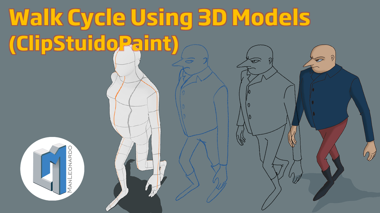 3dモデルを使用した歩行サイクル By Manleonardo Clip Studio Tips