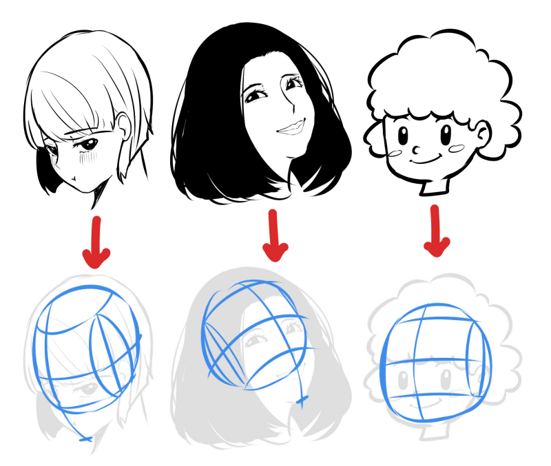 For Beginners】Illustrating Chibi-Character Faces!【Tips on drawing eyes and  hairs too!】