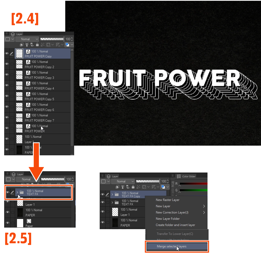 復古風格的海報 3d輪廓文字by Mattlamp Clip Studio Tips