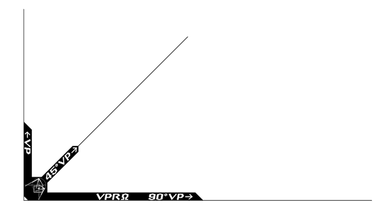 How to find the third vanishing point in 3-point perspective