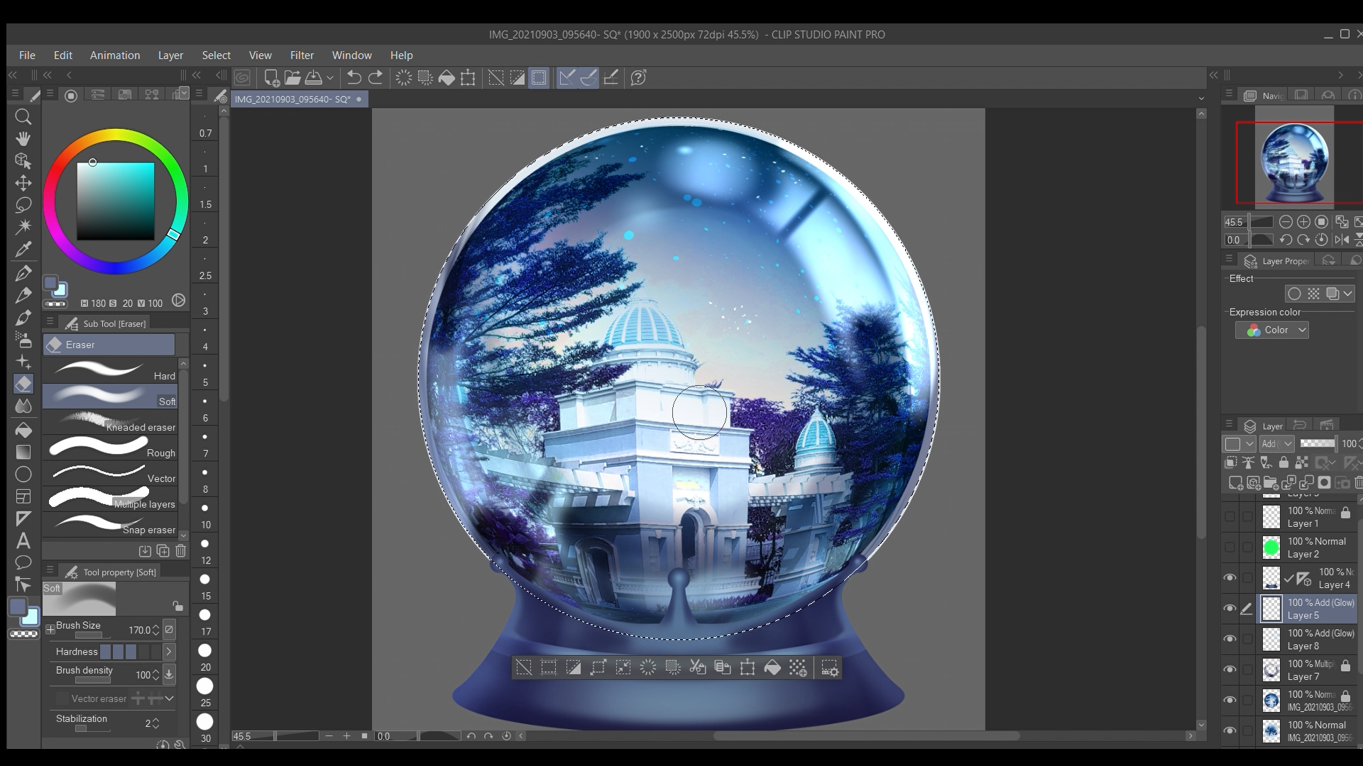 写真テクニック】スノードームへの写真 by Linjunming - CLIP STUDIO TIPS