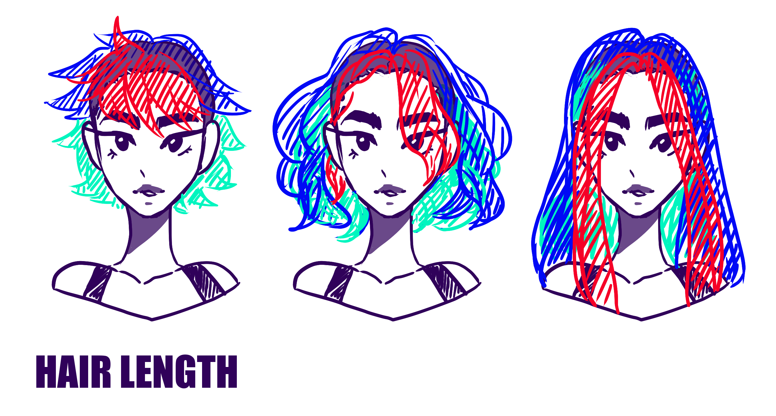 キャラクターに合った髪の描き方 By Zarinaabzalilova Clip Studio Tips