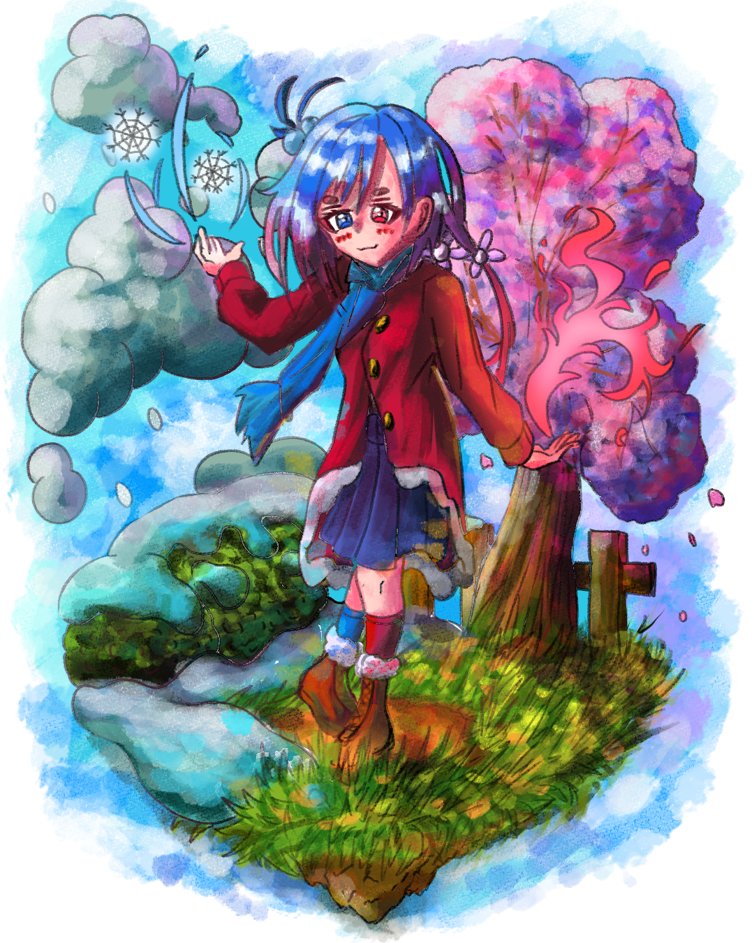 用素描铅笔绘制小插画风格插图作者世創ポポン- 绘画技巧| CLIP STUDIO TIPS