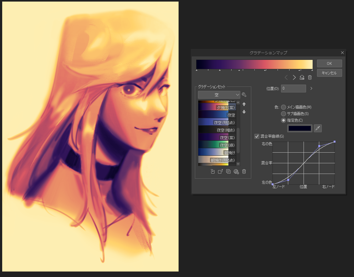 Use gradient maps to add color to black and white painting by shoejo - Make  better art | CLIP STUDIO TIPS