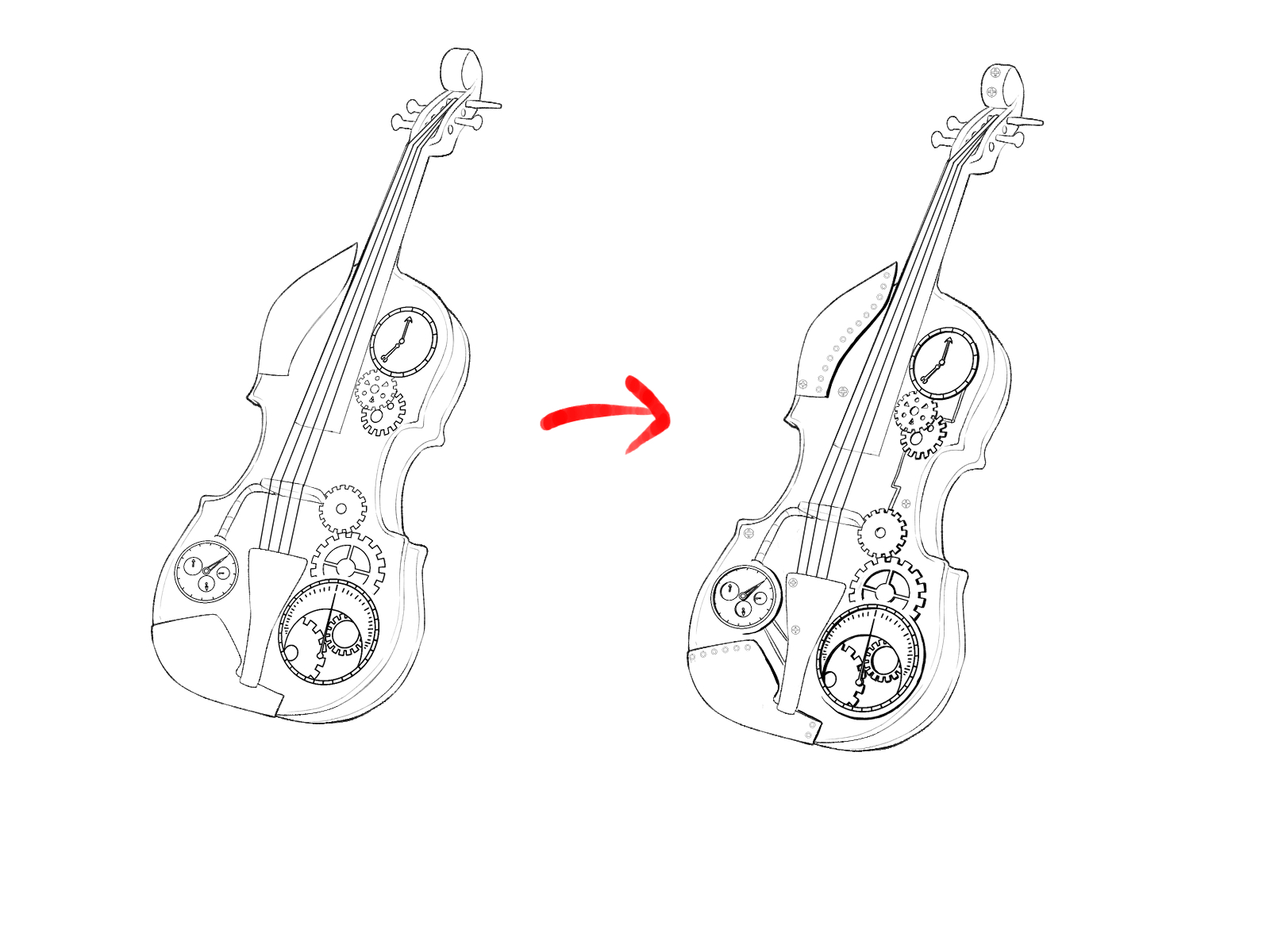How to draw Steampunk themed objects with Clip Studio Paint by