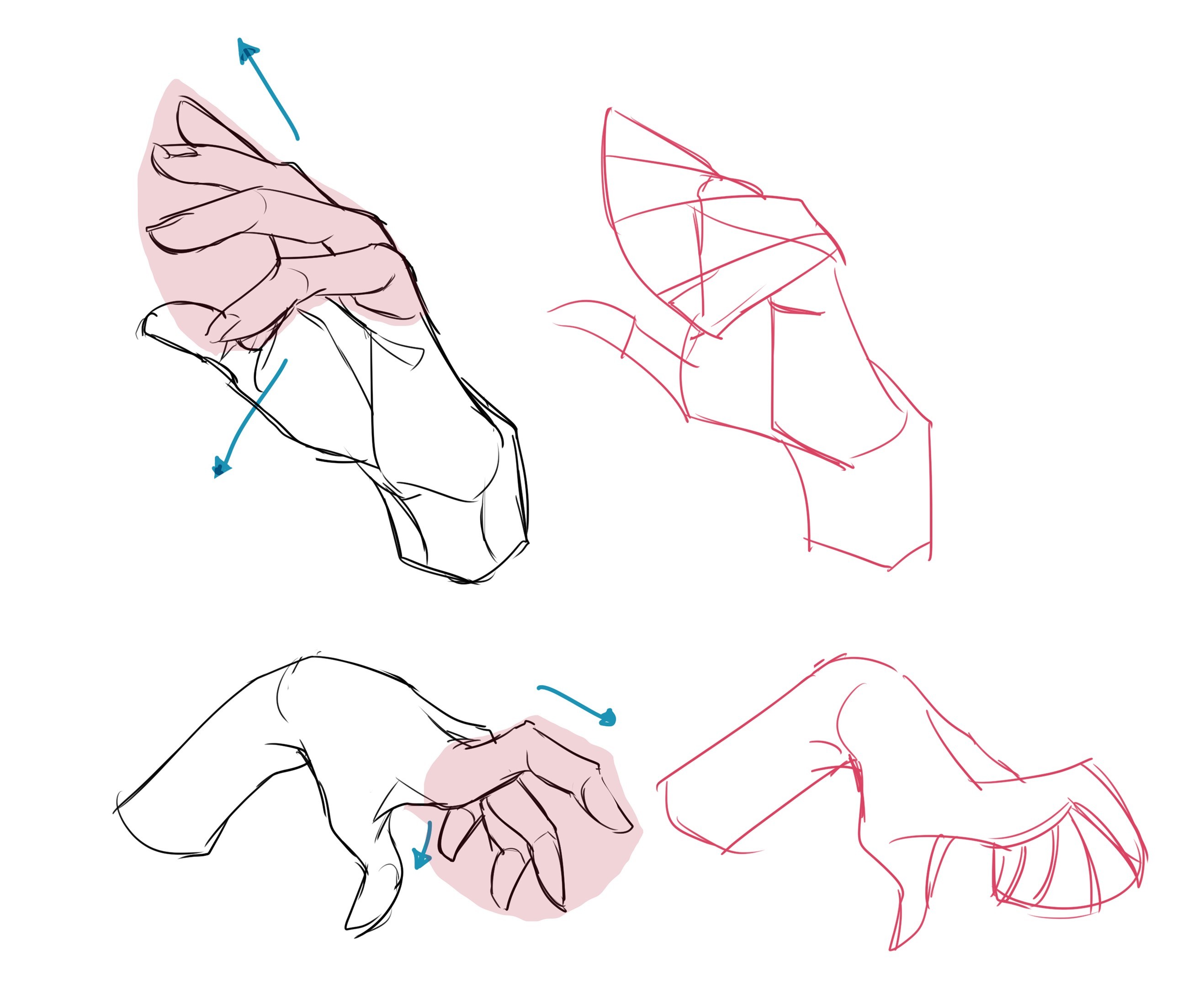 Anime Hand Poses - Free Drawing References