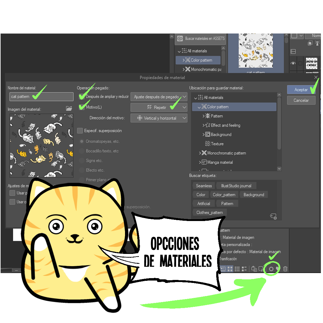 Cat Pattern Tutorial Super Easy By Rockomoran Clip Studio Tips