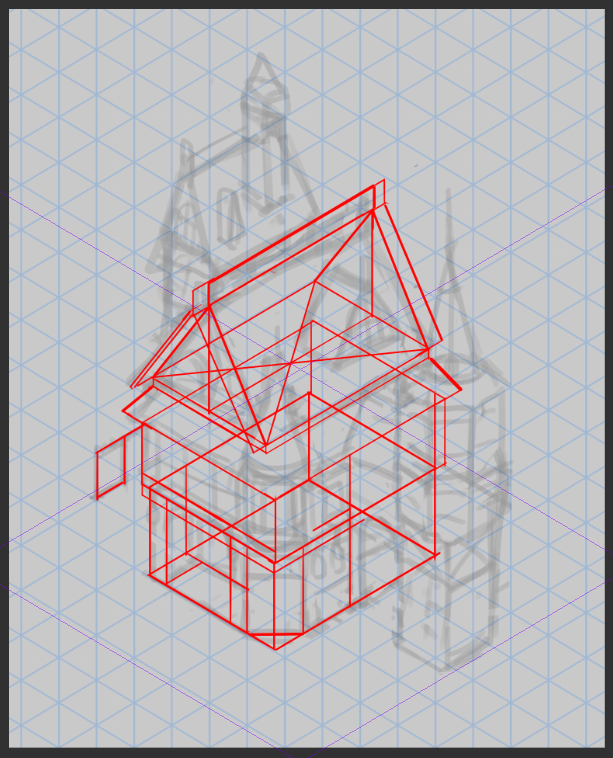 Wie Zeichnet Man Ein Gebaude In Der Isometrischen Ansicht Von Steele2 Clip Studio Tips