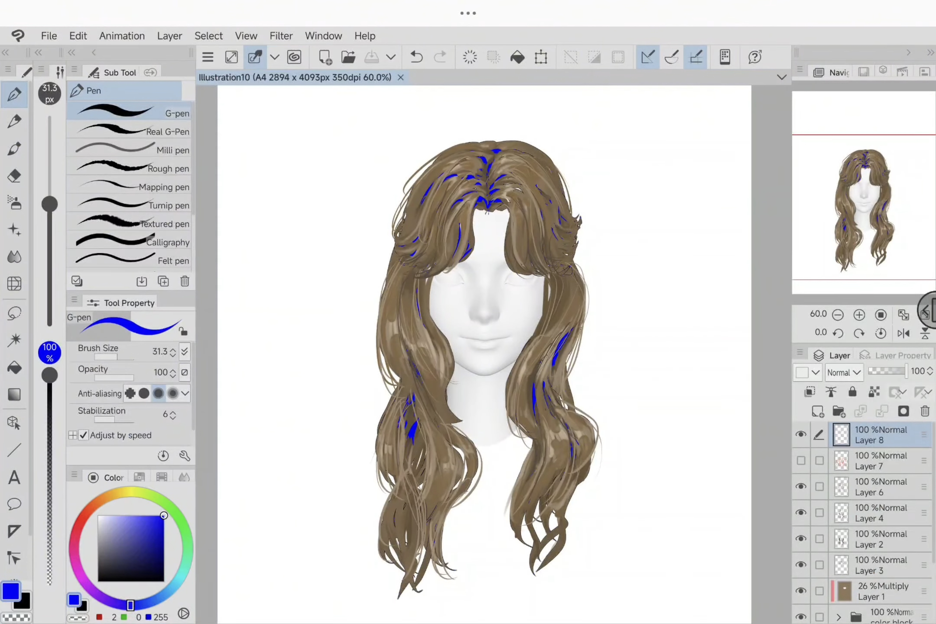 클립 스튜디오 페인트로 머리카락 쉽게 그리기 by lilyxxssi - 그림 그리는 요령 | CLIP STUDIO TIPS