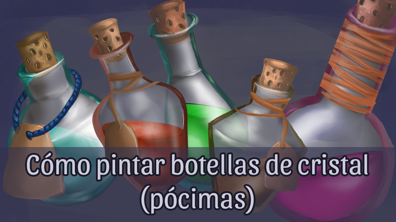 Cómo pintar botellas de cristal (Pócimas) por  - Tutoriales en  comunidad | CLIP STUDIO TIPS