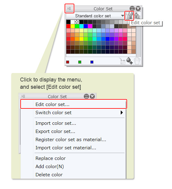 Color Set palette