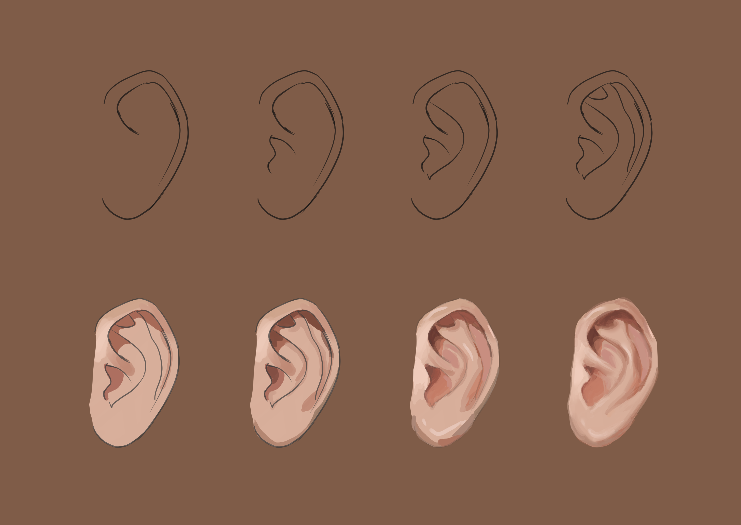 Ear Drawing Easy Anime