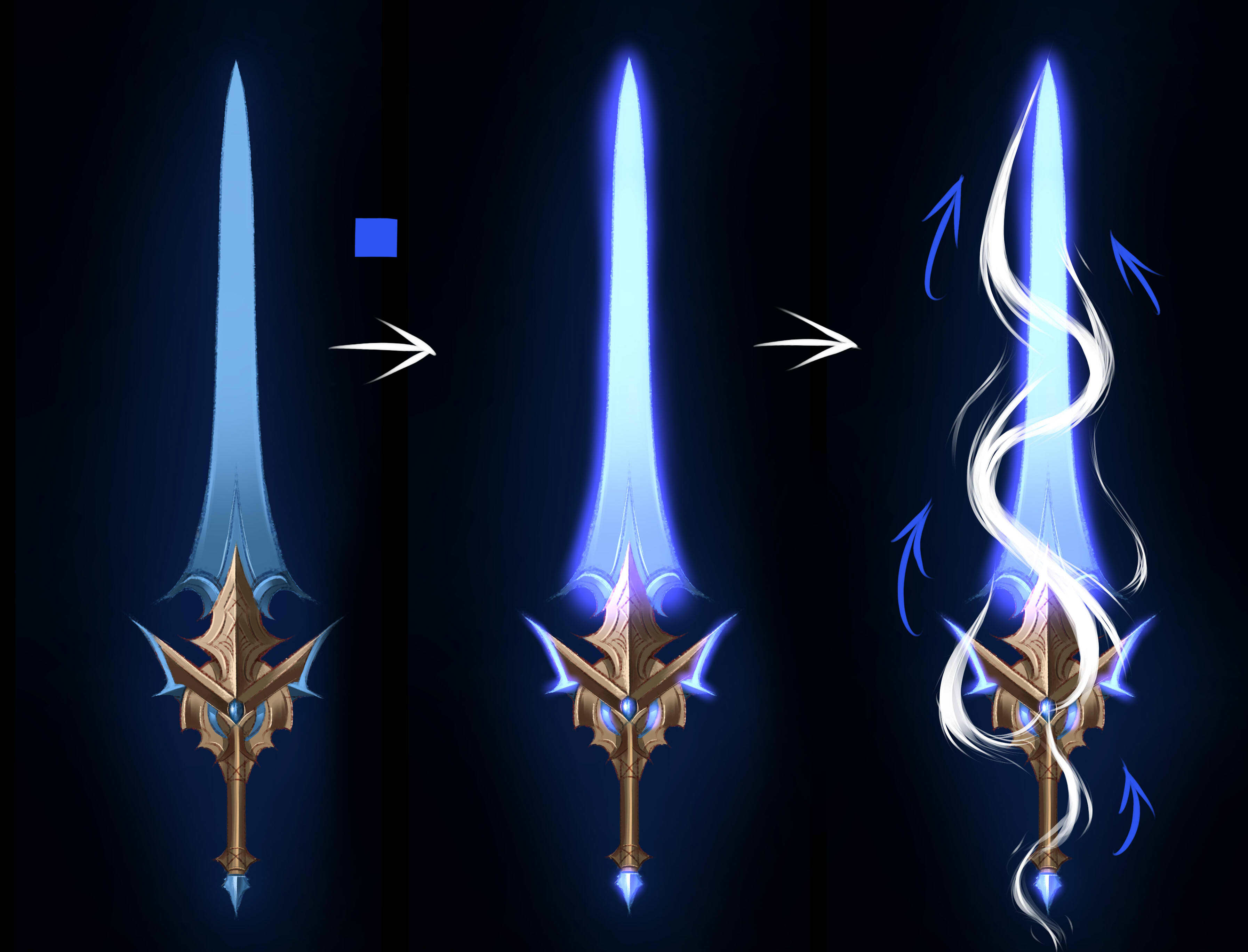 魔法のエフェクト付き剣の作り方！ by fhilippe124 - お絵かきのコツ