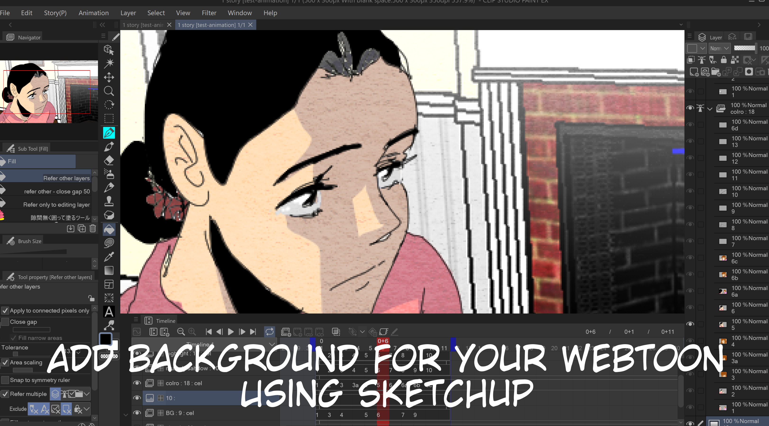 Sketchupを使用してwebトゥーンの背景を追加する By Mangadrawing 123 Clip Studio Tips