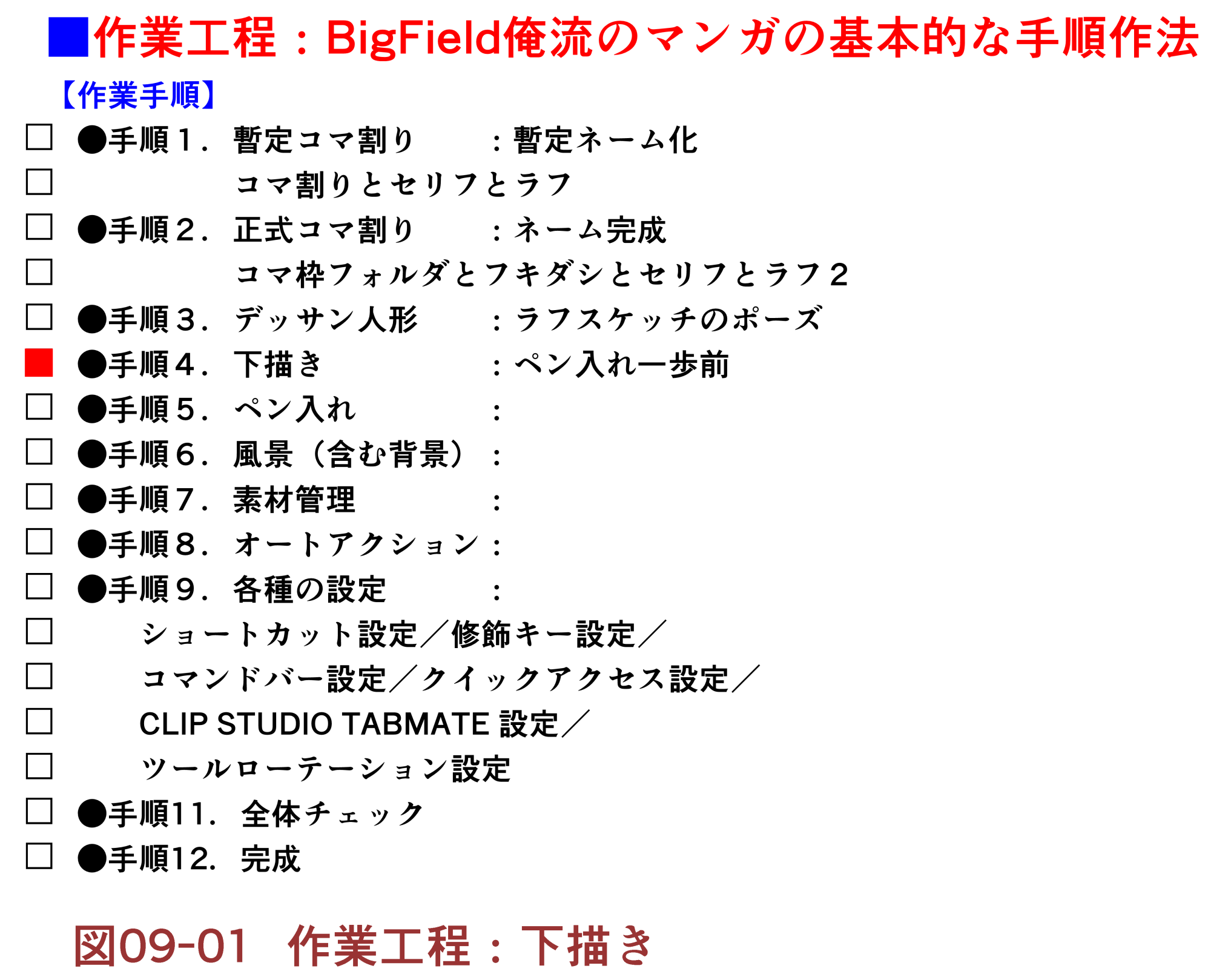 Basic Method Of My Style Manga Individual Management 09 Draft Bigfield流 デジタルマンガ術 9 By Bigfield Clip Studio Tips