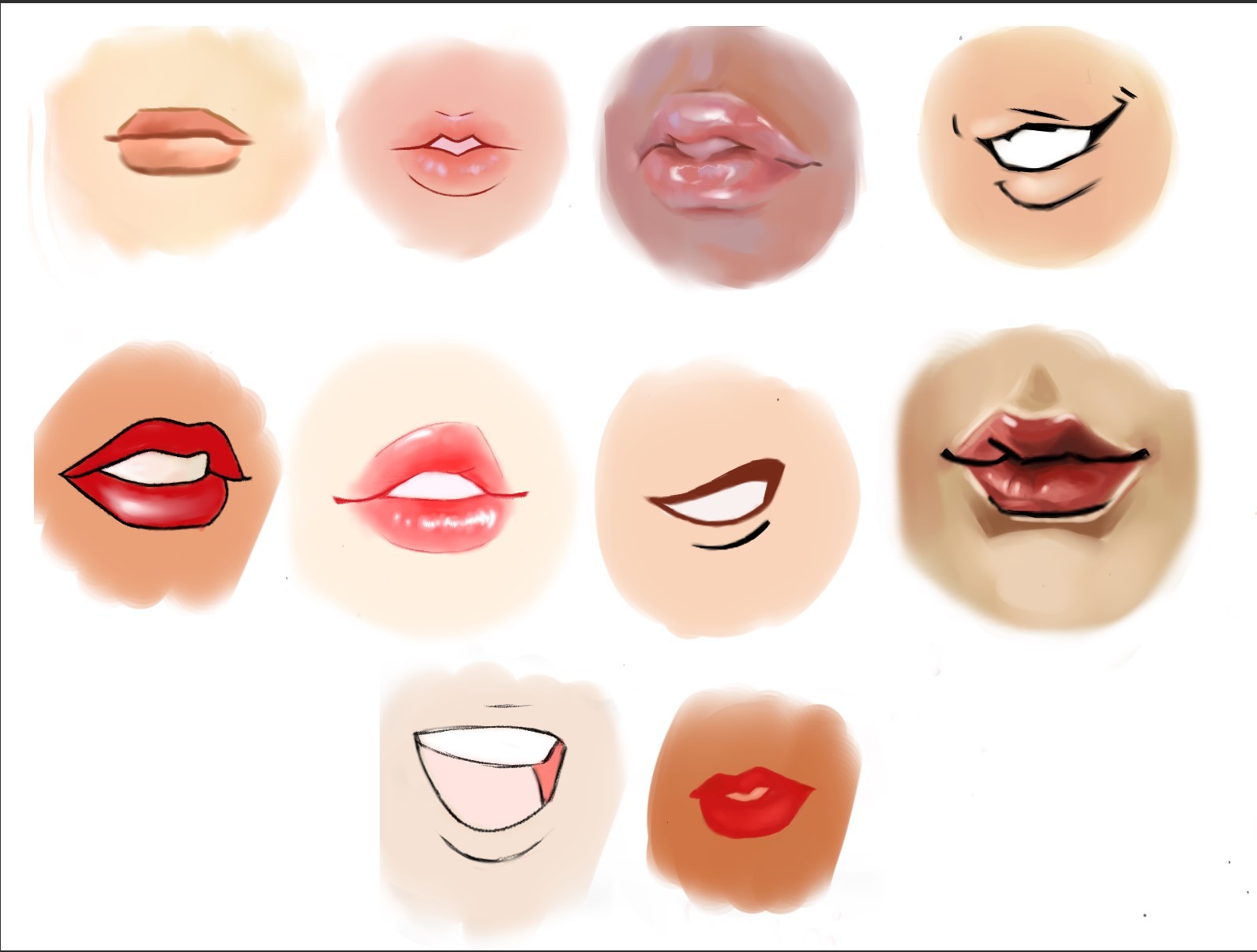 Boca gacha  Gráfico de movimientos, Tutoriales de pintura digital, Dibujos  de labios