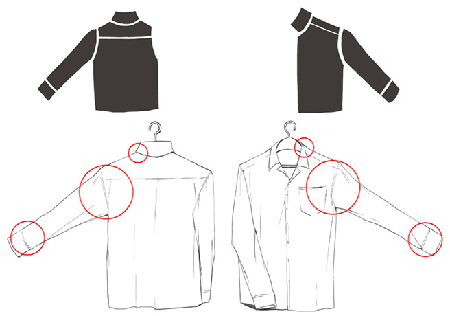 how to draw clothes wrinkles