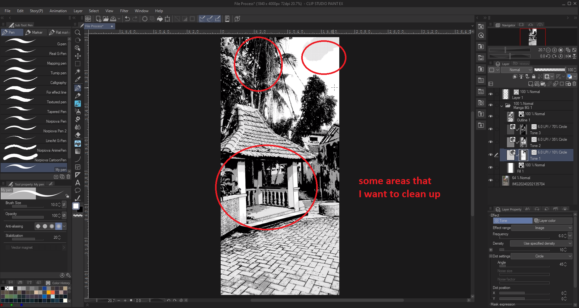 風景写真から漫画風の背景を作る方法 