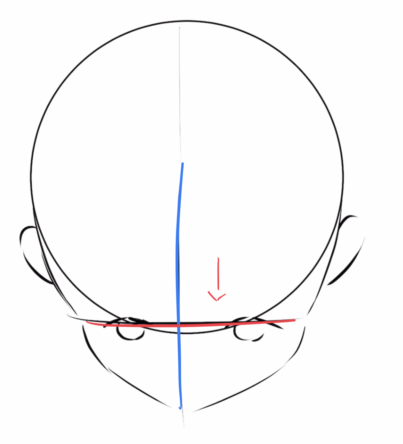 how to draw face angle