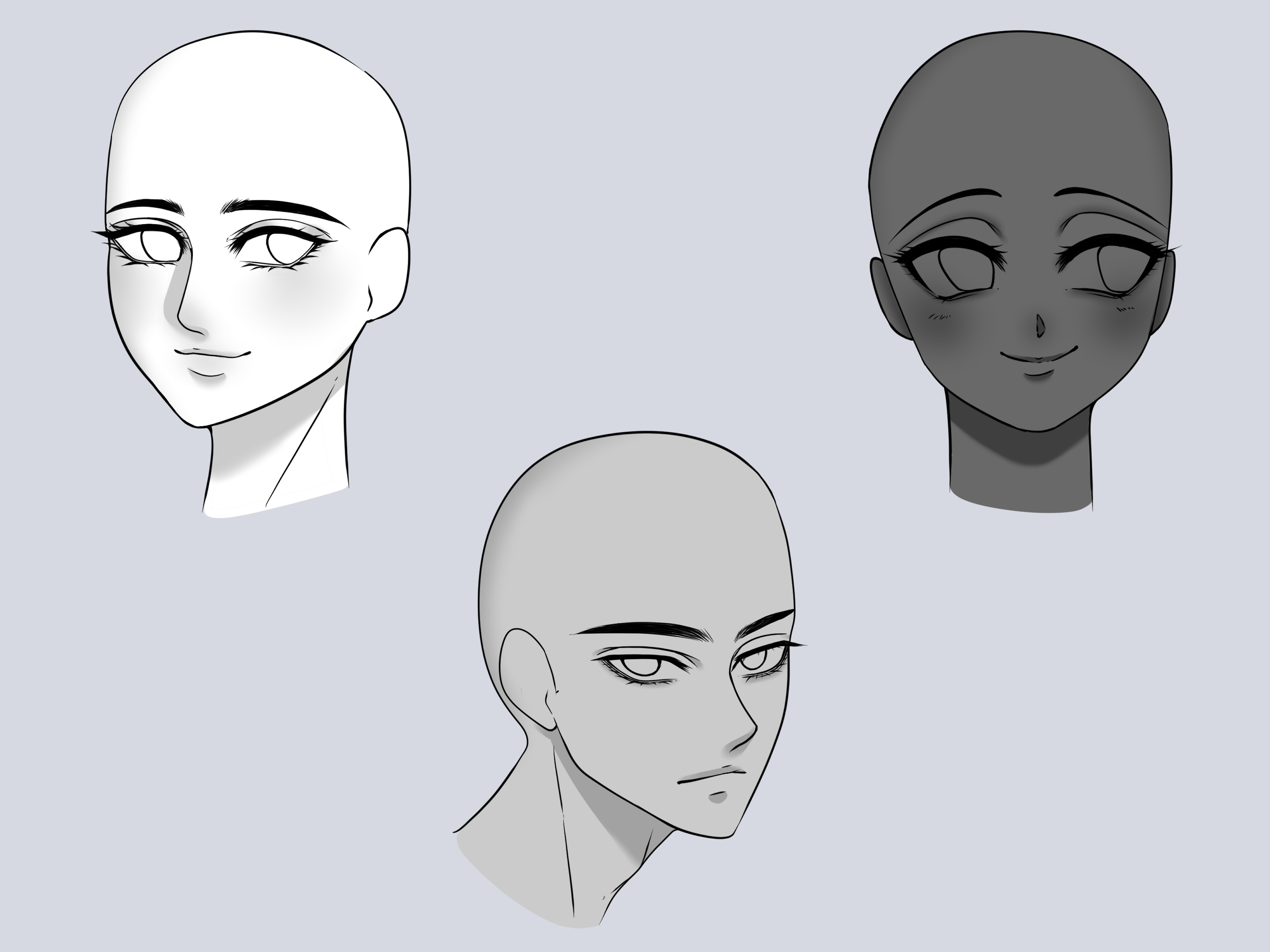 anime body base with hair and eyes - Anime Bases .INFO