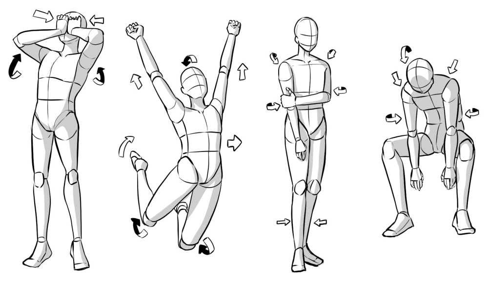 human drawing poses