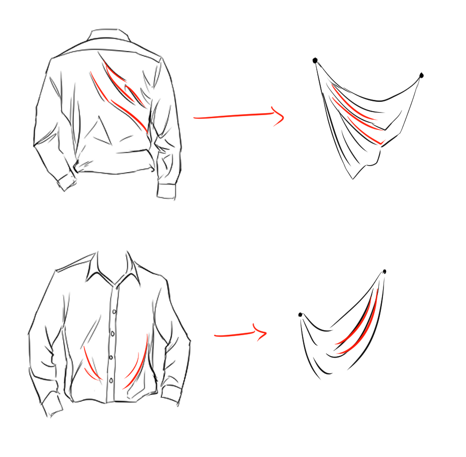 how to draw clothes wrinkles