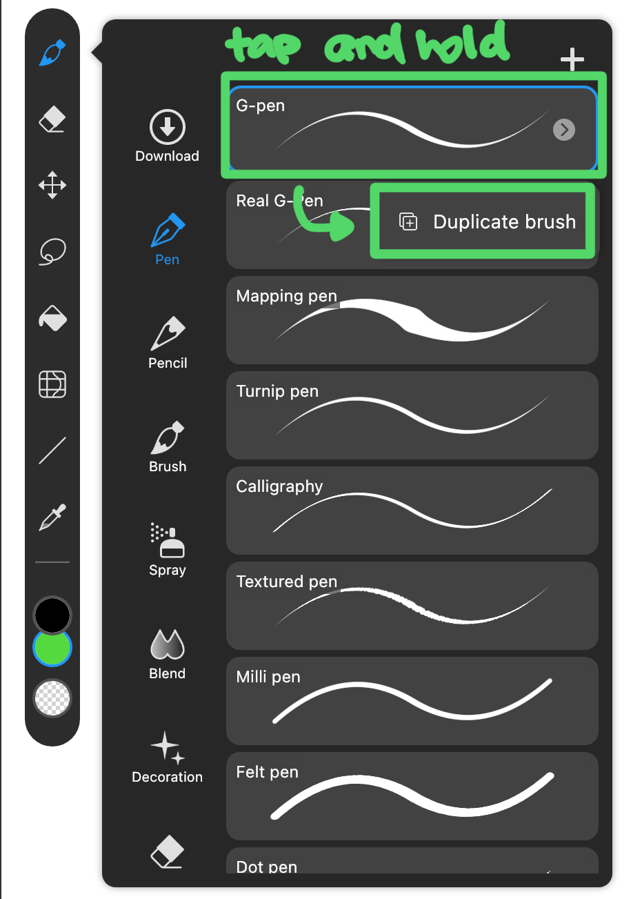 シンプルモードでWebtoonを描く（タブレット版） 
