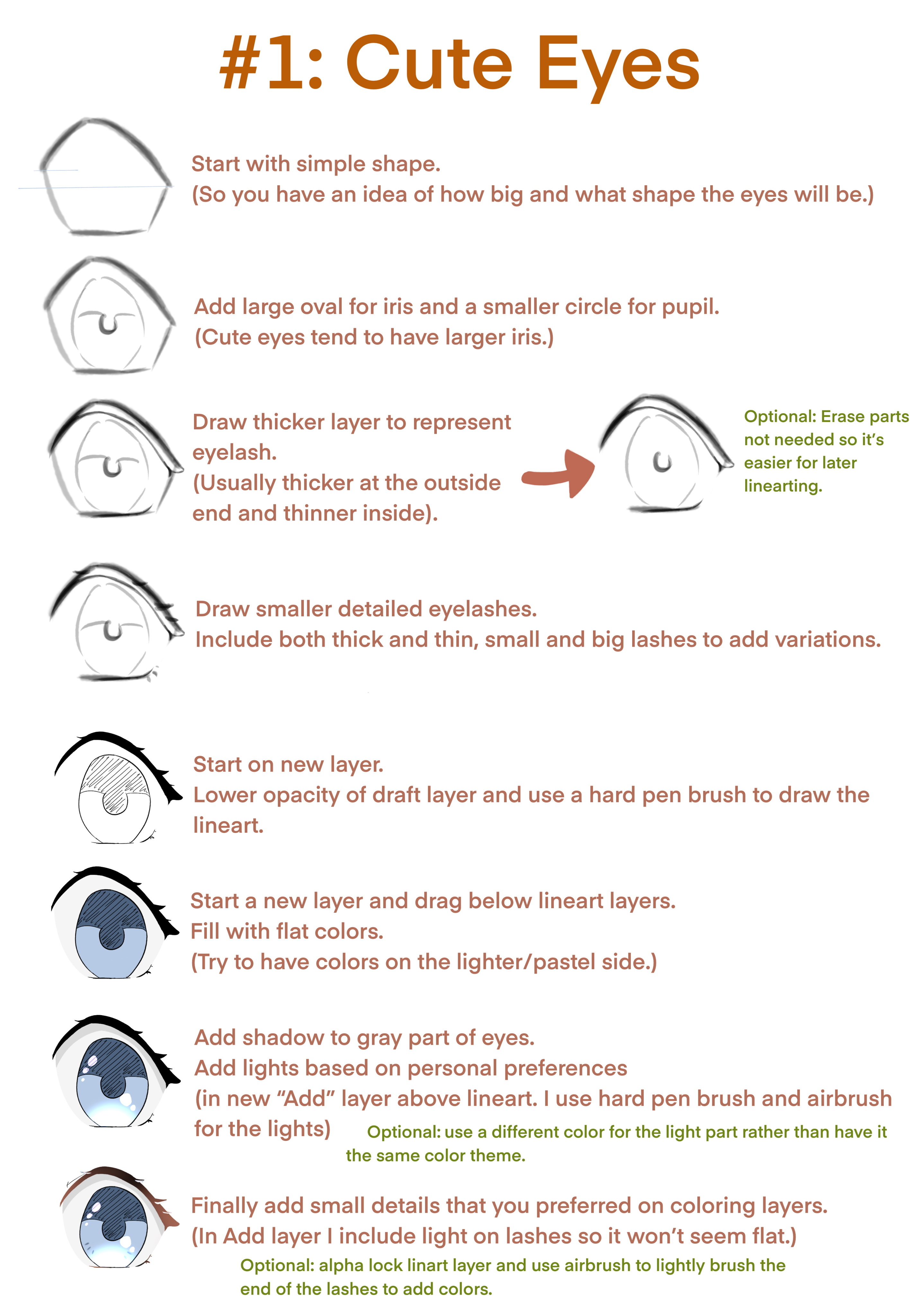 4種類のアニメの目を描く方法 By Asterine お絵かきのコツ Clip Studio Tips