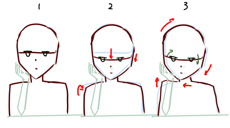 How to Draw Illustrations of Leaning on One's Hand “Drawing Tips