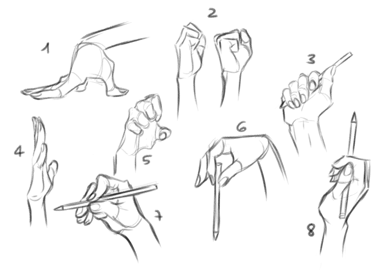 Hand Gestures with sketch and 3D models by Nadia - Make better art