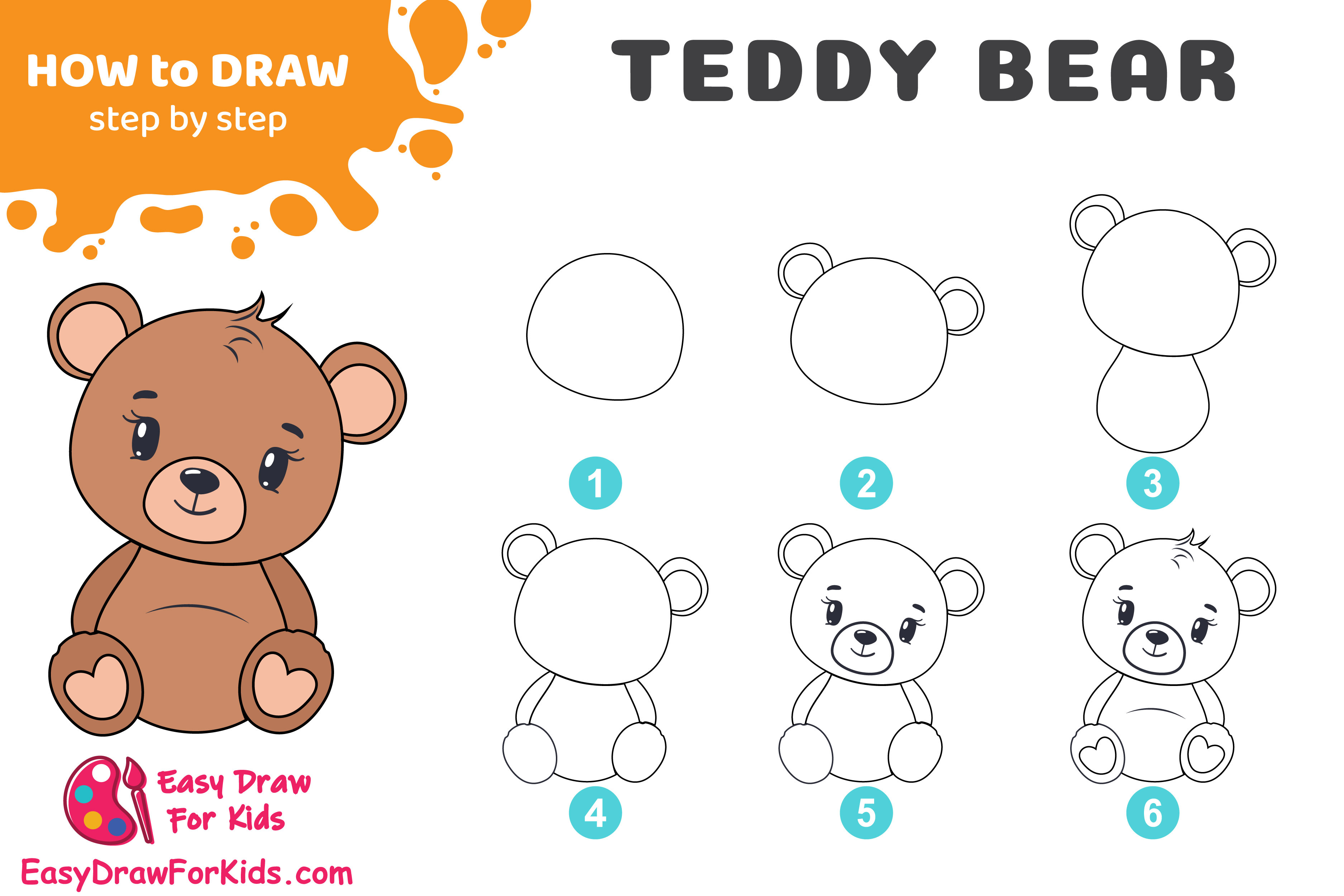 Wie zeichnet man einen Teddybären? von Easydrawforkids - Tipps und Tricks  fürs Malen und Zeichnen | CLIP STUDIO TIPS