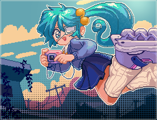 80年代少女キャラクターのピクセルアート作成チュートリアル by